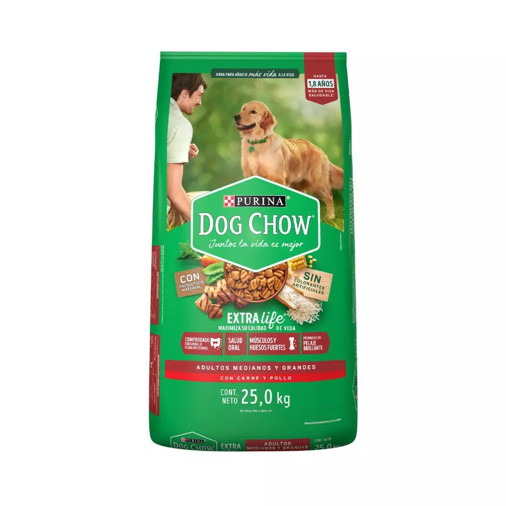 Purina Dog Chow Adulto Raza Med y Gde 25Kg