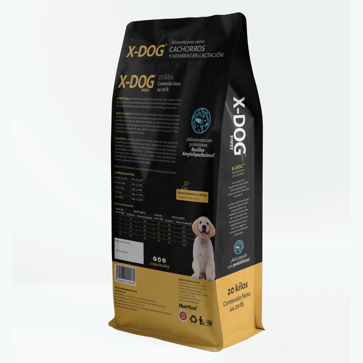 X-Dog Puppy 20 Kg para Cachorros y Hembras Lactantes ¡+2Kg Gratis!